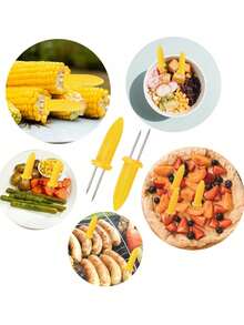 7pcs Corn Peeler Stripper Set, Stainless Steel Kernel Remover Tool, Flat Corn Shovel Cutter, Household Kitchen Gadget For Quickly Threshing Fresh Corn, Home Cooking DIY Meal Prep Daily Kitchen Cooking Prep Helper Accessory - Multicolor - View 5