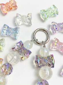 10pcs 16*24mm Colorful Bowknot Beads DIY Handmade Beaded Accessories Acrylic Loose Beads Bracelet Material - Iridescent Bow Tie - View 5