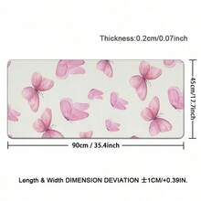 A Pink, Minimalist, Oversized, And Durable Leopard Mouse Pad Featuring A Butterfly Aesthetic-Suitable For Gaming, Office Use, Laptop Keyboards, Or As A Leopard Desk Mat, A Non-Slip Short Plush Base, And Is Available In Multiple Sizes - View 14