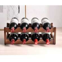 New PP Material Red Wine Cabinet Display Rack Layered Storage Rack Wine Rack Grid Rack Display Rack - Redwood - View 10