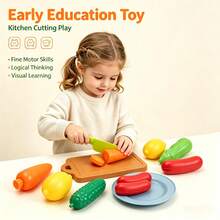 Children's Fun Role-Play Kitchen Toy Set, 24 Independent Realistic Food Ingredients, Fruit And Vegetable Utensils Multi-Category Combination, Parent-Child Interactive Simulation Life Game, Suitable For Kids Birthday And Holiday Gifts - Multicolor - View 11