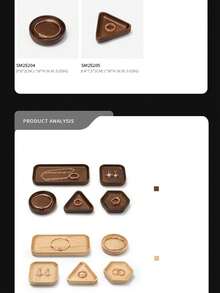 Oirlv Wooden Style Multi-Shape Jewelry Tray, Ring, Earring, Bracelet Storage Organizer, Vanity Tabletop Decorative Storage Display,Room Decor,Travel Essential - View 6