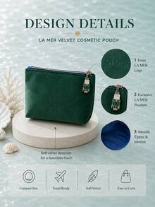 La Mer Square Makeup Bag, 18*10cm, Sold Individually, Unique Color-Blocking, Zipper Closure, Portable, Suitable For Daily Storage And Travel - La Mer Square Makeup Bag - View 6