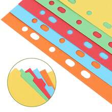 Eagle 3 Ring Binder Dividers With Tabs, 10pcs, Write On Paper Material Index Divider, A4 Size, 11-Hole Punch For 2/3/4/11 Ring Binders, Multicolors, For Office Home - Multicolor - View 5