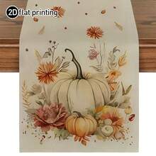 1pc, Autumn New Arrival, Maple Leaf, Pumpkin, Thanksgiving Decor, Multiple Sizes Available, Table Runner, Christmas, Christmas Home Decor, Home Decoration, Tablecloths, Fireplace Cloth, Fireplace Decor, Glass Door Window Decor, Home Decor, Entryway Decor, Dining Table Decor, Room Decor, Bed Runner - Multicolor - View 16
