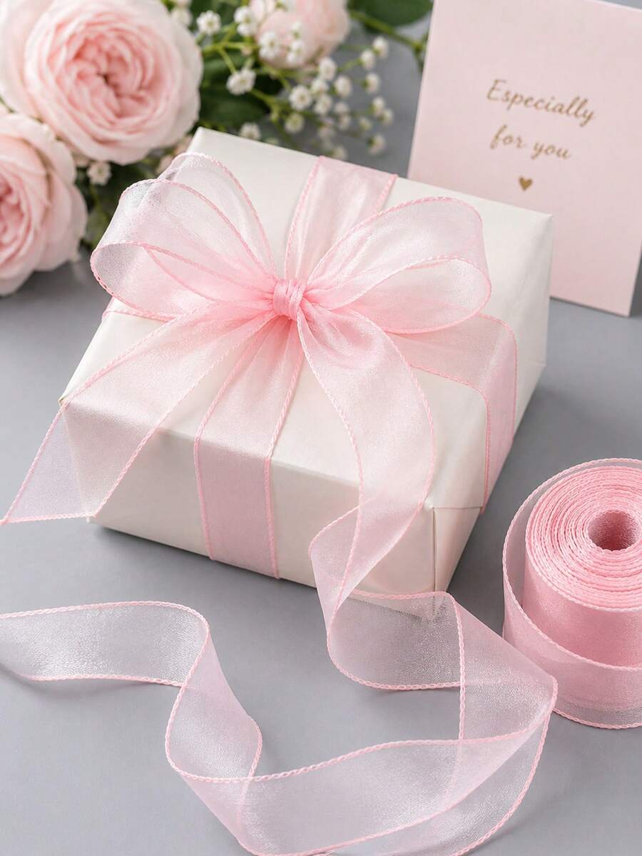 5PCS/3PCS/1PC Fish Tail Tulle Handmade Bow Ribbon, Flower Packaging, Gift Wrapping, Suitable For Bouquets, Cakes, Bows, Bookmarks, Party Supplies, Holiday Decor, Gift Wrapping Flower Arrangement Packaging Materials, Gift Wrapping Satin Ribbon, Used For Packaging Flowers, Cakes, Wedding Decor, Gift Boxes, Bows, Holiday Decor - Multicolor - View 1