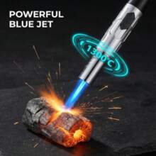 2Pcs Multi Functional Jet Flame Torch Lighter 360°  Ignition Adjustable Flame Heat Resistant Refillable Lighter For Cigars Moxibustion Charcoal Outdoor Home Commercial Use - YB700 - View 9