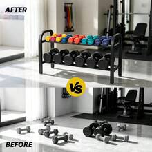 Dumbbell Rack, 2-Tier Adjustable Weight Rack - Multi-color - View 4