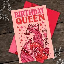 1/3 Set Birthday Queen Greeting Cards, Specially Designed For Her, Perfect For Friends And Family To Celebrate Her Special Day, Birthday Party And Gift Choice, Includes Envelope + Greeting Card, Her Celebration Card - A - View 6
