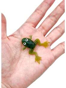 10pcs Round Belly Bionic Frog Lure Soft Bait Green Silicone Water Disturbance Fake Frog For Blackfish Freshwater Reservoir Fishing - Green - View 6
