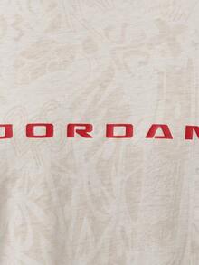Jordan Men's AS BRK LSR GFX SS Crew Short Sleeve Knit Collarless T-Shirt TIM9995-030 - Beige - View 5