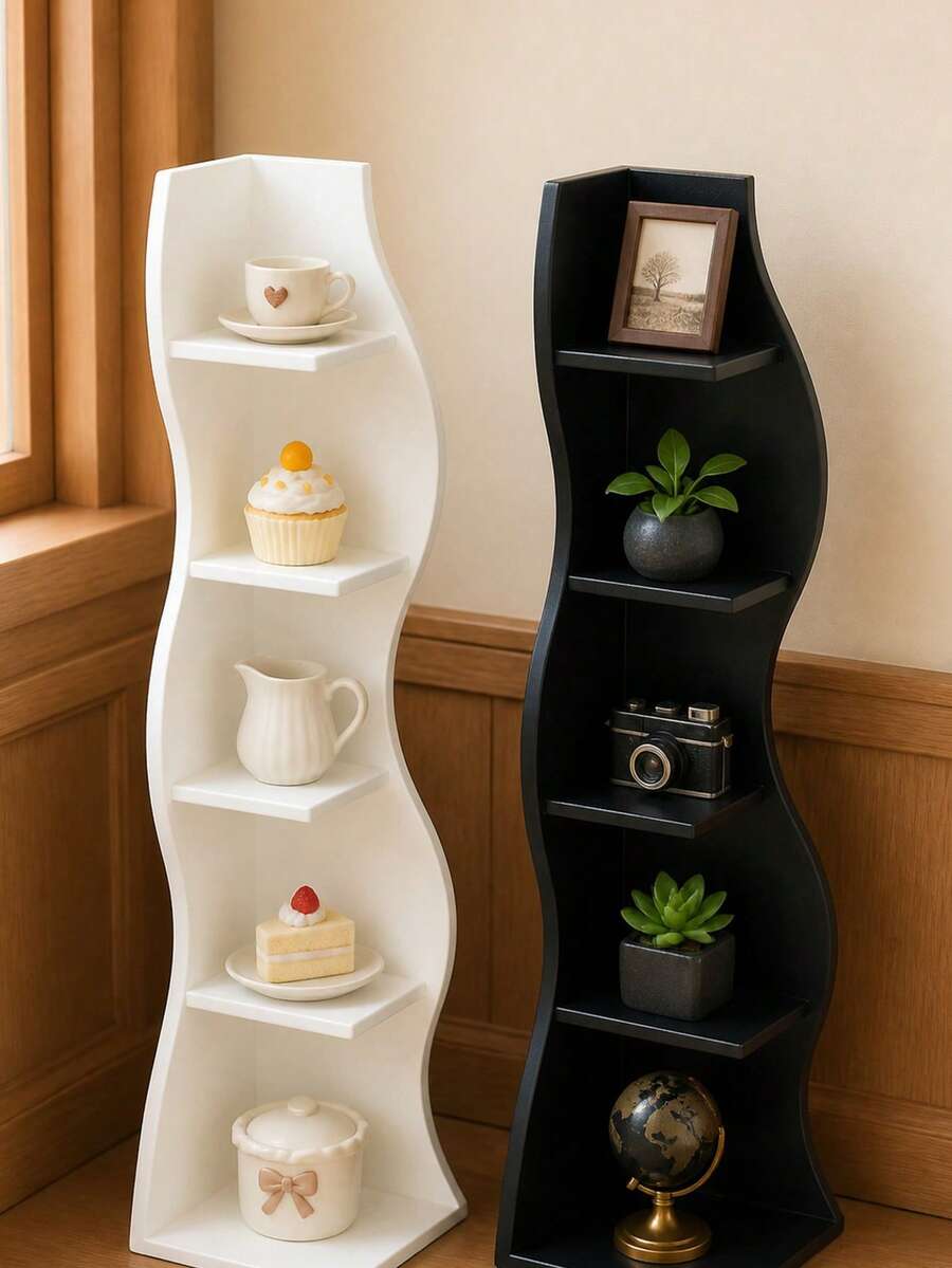 Fashionable Corner Shelf, Suitable For Dollhouse - A Perfect Mini Storage Unit For Displaying Dollhouse Decor And Miniature Books. An Ideal Gift For Family, Friends And Miniature Model Enthusiasts; Perfect For Halloween Or Christmas. - Multicolor - View 1