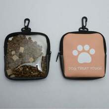 1pc Zippered Dog Training Treat Bag, Polyester Pet Treat Pouch With Transparent Side, Single-Sided Print Portable Hands-Free Storage Bag, Suitable For Dog Walking And Outdoor Training - Multicolor - View 9