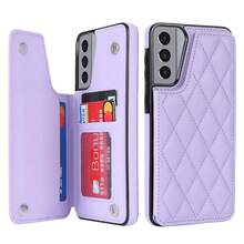 WEFOR 錢包手機殼，適用 Galaxy S26 S25 S25 S24 S23 S22 Ultra Plus S25EDGE 24 FE，多卡槽設計，磁吸扣，附支架，防震保護殼，相容 iPhone 17 AIR 16e 16 15 14 13 12 11 Pro Max XR XS MAX，磁吸設計，RFID 防盜卡槽，磁吸手機保護殼，防震，中性款 - 紫色 - 查看 27