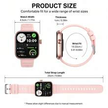 Smartwatch With 2 Straps, 2.04" HD Display, Bluetooth Calling, AI-Customized Watch Faces, Heart Rate & Sleep Monitoring, Menstrual Cycle Reminders, Multi-Sport Modes, 5–10 Days Battery Life, IP68 Waterproof - View 4