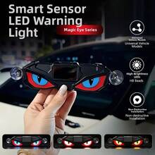 Lampu LED Mobil, Tempat Gelas Layar Dinamis, Lampu Mata Hantu Mobil, Lampu Peringatan Mobil Nirkabel, Lampu Getar, Dekorasi Mobil - A - View 1