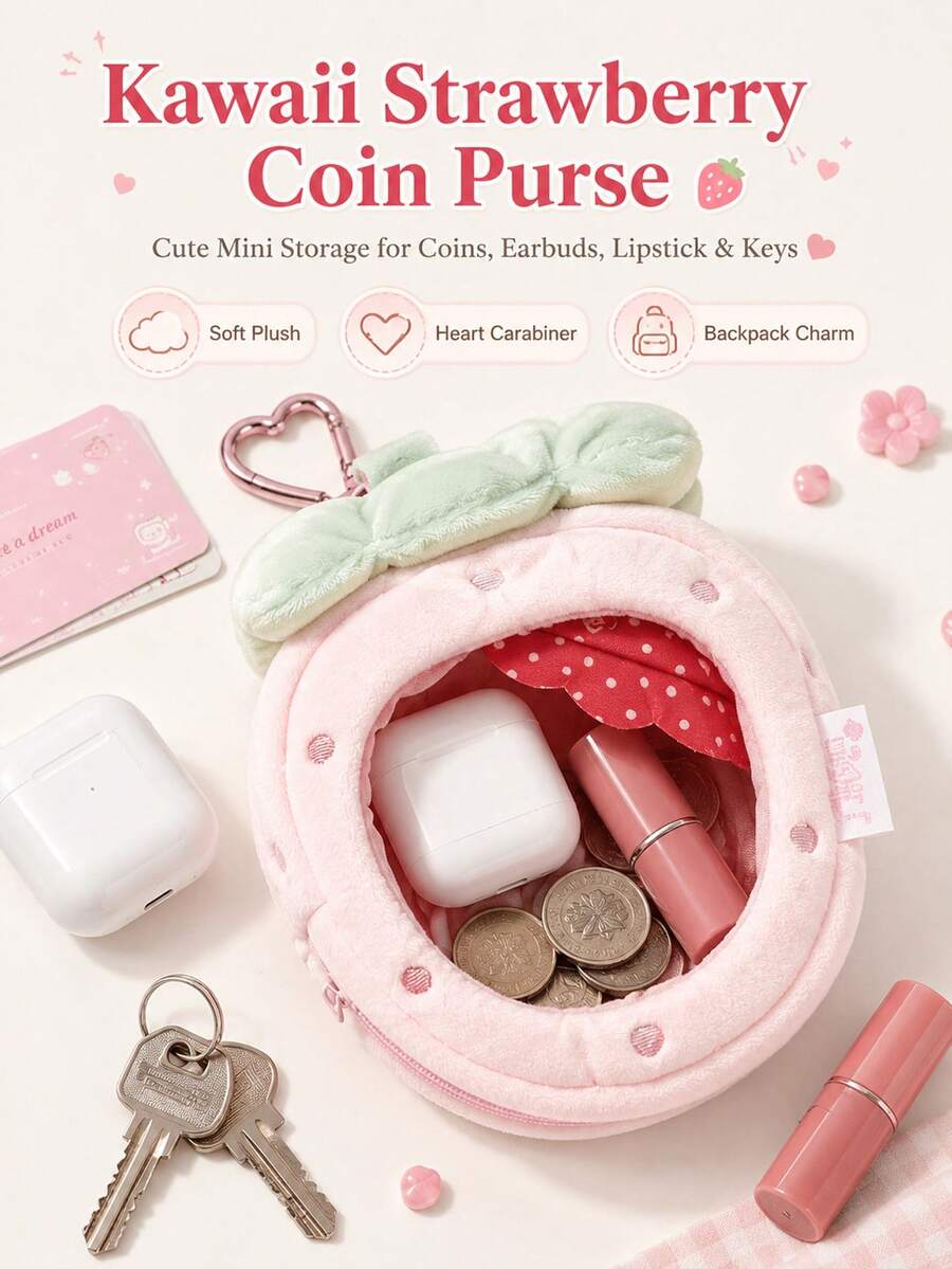 Minimalist Card Holder Coin Purse Keychain Pouch, Portable Key And Earphone Organizer, Everyday Commuting Accessory For Adults - Multicolor - View 1