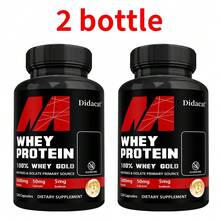 Didacat Whey Protein Supplement, 5000mg Per Serving, Supports Energy, Suitable For Both Men And Women - 120 Capsules(2 Bottles) - 2 Bottles - View 1