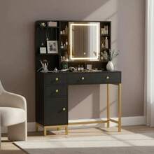 Vanities & Vanity Benches - Black - View 1