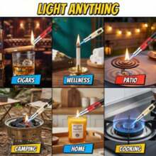 2Pcs Multi Functional Jet Flame Torch Lighter 360°  Ignition Adjustable Flame Heat Resistant Refillable Lighter For Cigars Moxibustion Charcoal Outdoor Home Commercial Use - YB701 - View 10