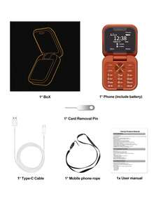 SERVO I18 Mini Flip Phone Layar 1,77 Inci Dual SIM Radio FM Magic Blacklist 2G GSM Baterai 1000mAh Ponsel Lipat - Hitam - View 12