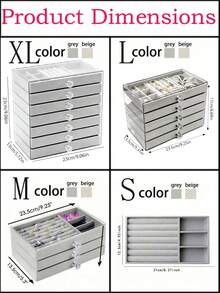 1pc Acrylic Multi-Layer Drawer Jewelry Storage Box, Transparent Visible Compartments, Dust-Proof And Anti-Oxidation, Home And Travel Storage For Rings, Earrings, Necklaces, Luxury Large Capacity Jewelry Box - Multicolor - View 11
