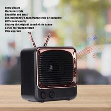 Altavoz inalámbrico portátil estilo TV retro, Bluetooth 5.0, 3 W y autonomía indicada de 8 a 9 horas - Blanco - Ver 10