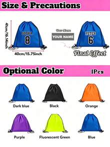 1/3/5pcs Tas Olahraga Serut dengan Nama & Nomor Kustom, Ransel Sepak Bola yang Dipersonalisasi, Tas Latihan Ringan dan Tahan Air, Tas Penyimpanan Sepak Bola Kapasitas Besar, Cocok untuk Pemain Sepak Bola, Remaja, Pria, Wanita, Hadiah Kustom untuk Latihan Kebugaran di Luar Ruangan - MultiWarna - View 21