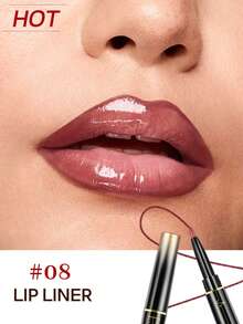 Pudaier 2-In-1 Lip Liner & Lipstick - Nourishing Matte Finish, Long-Lasting Color, Precise Lip Contouring, Smooth & Plumping - Easily Create Versatile Looks, Showcase Doll-Like Soft Lips - Ideal For Women - 08 - View 6