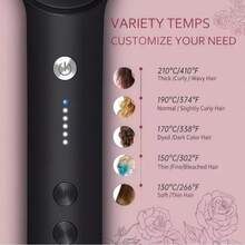 LUYAO Circular Straightening Comb, 2-In-1 Straightening Comb And Hot Comb, Fast Heating, Multiple Temperature Settings, Anti-Scald, Suitable For Professional Salon And Home Use - Black - View 9