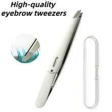 Stainless Steel Eyelash Curler, Precision Tweezers, Stainless Steel Precision Tool Slanted Tip Small Tweezers Universal Hair Removal Pliers Beard Removal Eyelash Beard Removal Clip - Tweezers 1PCS + Box 1pcs - View 6