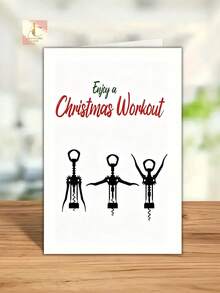 1pc Humorous Christmas Card Birthday Card Christmas Card With Bottle Opener Design - Perfect For Family, Friends And Colleagues Christmas Gift - One Size Fits All - View 6