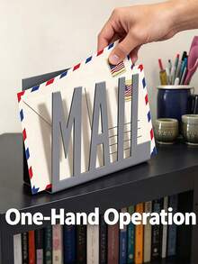 Metal Mesh Letter Organizer Desktop File Storage Rack Unisex Office Envelope Document Storage Back To School Halloween Christmas Gift Home Living Room Office Decor Travel Vacation Camping Party Favor School Essential Organizer Accessory - Multicolor - View 5