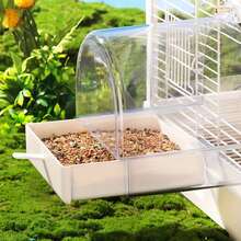 3-In-1 Bird Cage Accessories, Parrot Bath Bowl, Feeding Bowl And Nest Box Combination, Multi-Functional Hanging Bird Cage Bath Bowl And Feeding Station, Suitable For Parrots, Lovebirds, Budgies And Small Birds - one-size - View 1