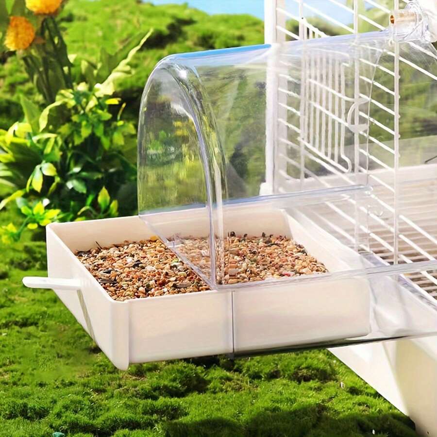 3-In-1 Bird Cage Accessories, Parrot Bath Bowl, Feeding Bowl And Nest Box Combination, Multi-Functional Hanging Bird Cage Bath Bowl And Feeding Station, Suitable For Parrots, Lovebirds, Budgies And Small Birds - one-size - View 1