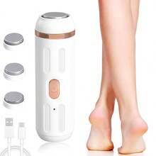 個人護理電子產品 電動腳磨甲器 自動去繭便攜式電動足部修護裝置 一鍵操作 去除死皮並平滑繭皮 3 個可替換磨頭 - A - 查看 2