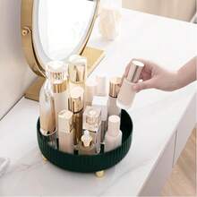 Large Capacity Multi-Function Rotating Makeup & Perfume Storage Rack, Heavy Duty Storage Tray With Gold Legs, Space-Saving Modern Decorative Centerpiece, Elegant Design Suitable For Bedroom, Bathroom, Kitchen, Living Room, Office, Ideal Halloween & Christmas Gift - Multicolor - View 7