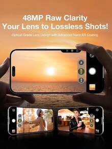3pcs Camera Lens Protector Film Compatible With Iphone 17 Pro Max, [Anti-Scratch], [Compatible With Phone Case], [Matte Finish], Metal Aluminum Alloy + Tempered Glass, Lens Protector Compatible With Iphone 17 Pro Max - Silver - Silver - View 2