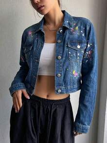 Women Denim Jackets & Coats - Medium Wash - View 5