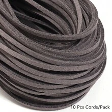 10pcs/Pack 2.5mm Korean Suede Square Cord 37.4 Inch/Pc Suitable For DIY Necklace Jewelry Making Colorful String Rope Gift Packaging Cord - 10 Pcs Cords/Pack - View 14