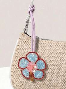 Minimalist Fashion Vacation Bag Charm, Contrast Color Beads Faux Coconut Tree Pendant, Exquisite Mini Highly Attractive Decorative Accessory, Unique Design Daily Versatile Pendant, Suitable For Daily Bags And Clothing Matching Beach Vacation - Multicolor - View 5