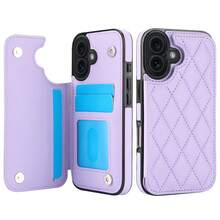WEFOR 錢包手機殼，適用 Galaxy S26 S25 S25 S24 S23 S22 Ultra Plus S25EDGE 24 FE，多卡槽設計，磁吸扣，附支架，防震保護殼，相容 iPhone 17 AIR 16e 16 15 14 13 12 11 Pro Max XR XS MAX，磁吸設計，RFID 防盜卡槽，磁吸手機保護殼，防震，中性款 - 紫色 - 查看 33