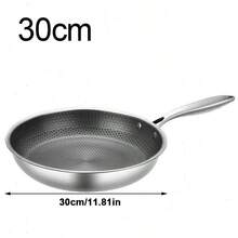 Stainless Steel Induction Geo Hex Frying Pan Non Stick Cooking Cookware 24/30cm - View 9