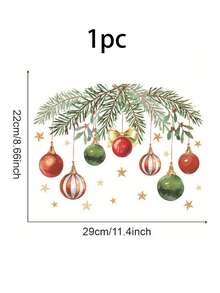 1pc Christmas Pendant Toilet Lid Decorative Sticker, PVC Material, Easy To Install And Remove, Suitable For Seasonal Home Decor, Sticker, Wall Decal, Home Decor Decal, Scene Decoration, Holiday Decoration, Christmas Decoration - Multicolor - View 8