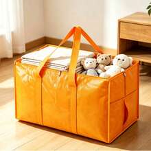 1 buah Tas Penyimpanan Portabel Ekstra Besar Tahan Beban Berat dengan Tutup, Tas Jinjing Kapasitas 50 lbs, Tas Penyimpanan Pakaian Musim Dingin, Cocok untuk Pindahan, Pegangan Kuat, Desain Ritsleting - MultiWarna - View 12