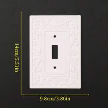 1PC 3D Printed Premium Plastic Gothic Vintage Carved Switch Plate, Retro European Style Wall Switch Decorative Panel, Halloween Personalized Soft Decor Switch Plate Suitable For Studio Wall Backdrop Scene - Multicolor - View 18