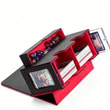 Magic Card Box, Includes 2 Commander Display Stands, Holds 310+ Cards, Comes With Magic Card Dice Tray, Leather Material, Magnetic Design, Suitable For TCG, Collectible Card Games, Magic Cards - Multicolor - View 1