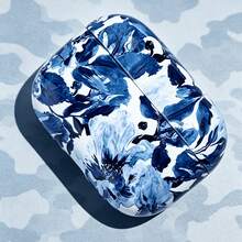 Dark Blue And White Porcelain Earphone Case - Blue - View 7