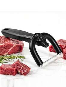 1/2pcs Handheld Beef & Pork Fat Trimmer, Meat Slicer, Ergonomic Design Handheld Meat Cutting & Fat Removal Tool With Curved Handle And Cutting Blade, Manual Meat Slicing Tool For Beef, Pork, Brisket, Bacon - Multicolor - View 1