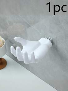 Hand-Shaped Wall-Mounted Soap Dish, Space-Saving Palm Design, No Drilling Required, Can Store Soap, Jewelry, Keys, Suitable For Bathroom, Bedroom, Entryway, Home Bathroom Decor, Travel Accessory, Back To School Essential - Multicolor - View 13